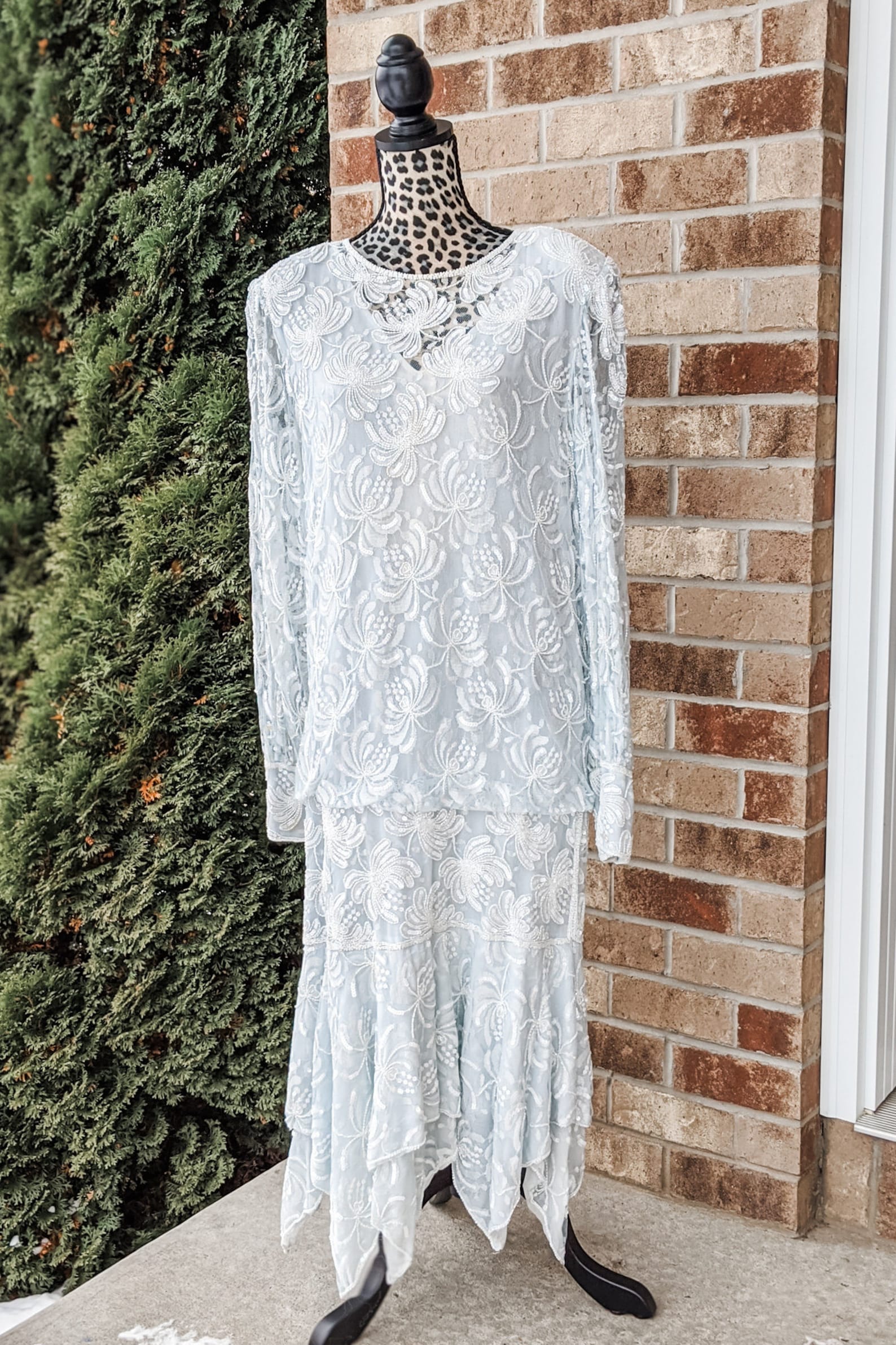 Vintage Wedding Dress- 70s- 80s Stevie Nicks Style- Sequined- Beaded Vintage Wedding Dress- 70s- 80s Stevie Nicks Style- Sequined- Beaded