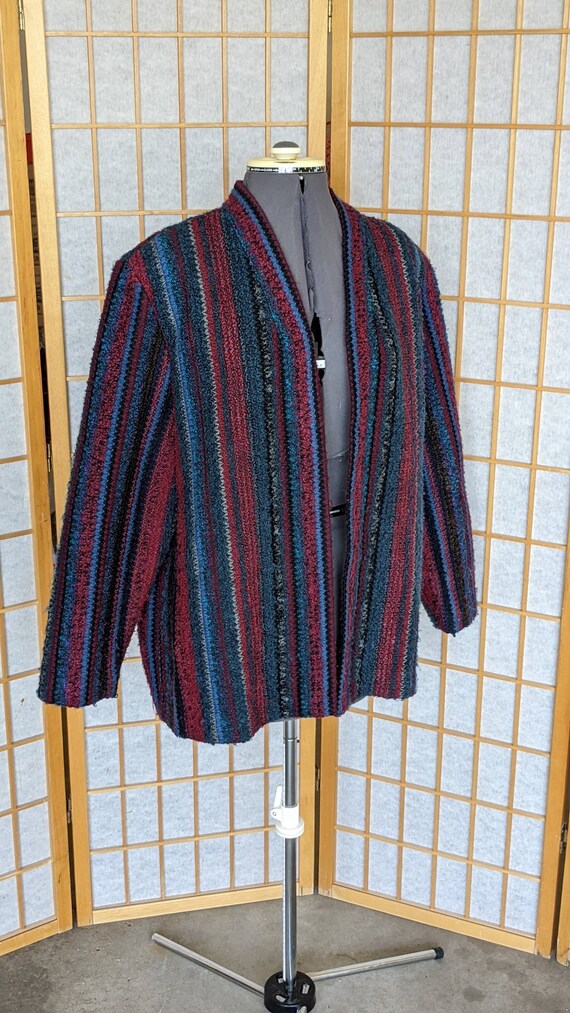 Vintage 80s- 90s- Woven Jacket- Blanket- Fiber- A… - image 5
