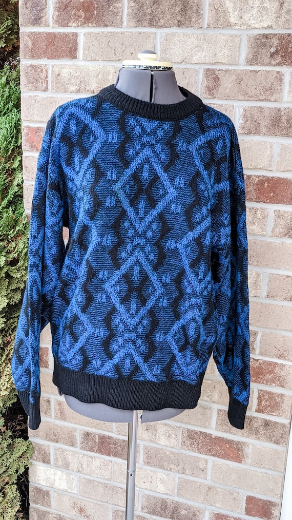 Vintage 80s- 90s- Graphix Men's Sweater- Geometri… - image 3