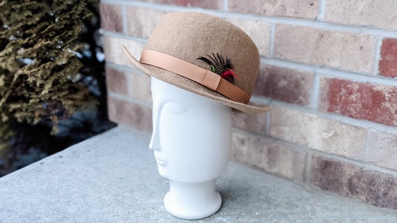 Chapeau Fedora Marron Velours Bollman Pour Homme - Taille S, Style Casual