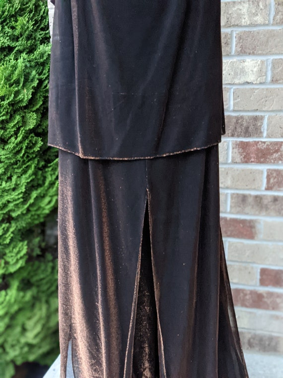 Vintage 90s- 2000s-y2k- Jumpsuit- Shimmer- Copper… - image 6