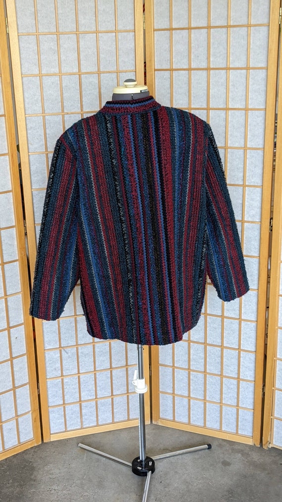 Vintage 80s- 90s- Woven Jacket- Blanket- Fiber- A… - image 3