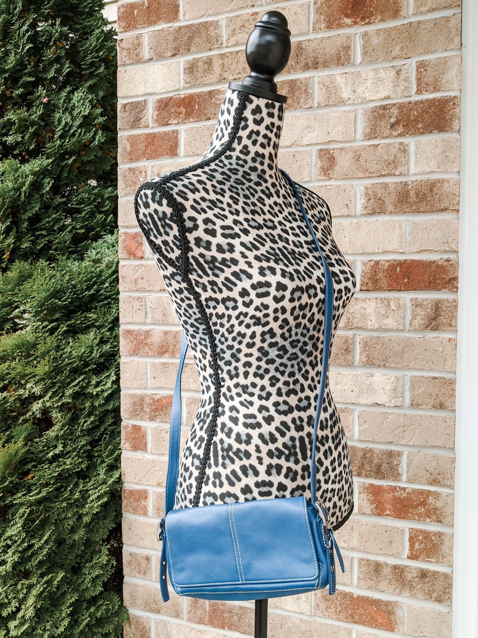 Vintage 90s- 2000s- Y2k- Coach Handbag- Crossbody- Purse- Blue