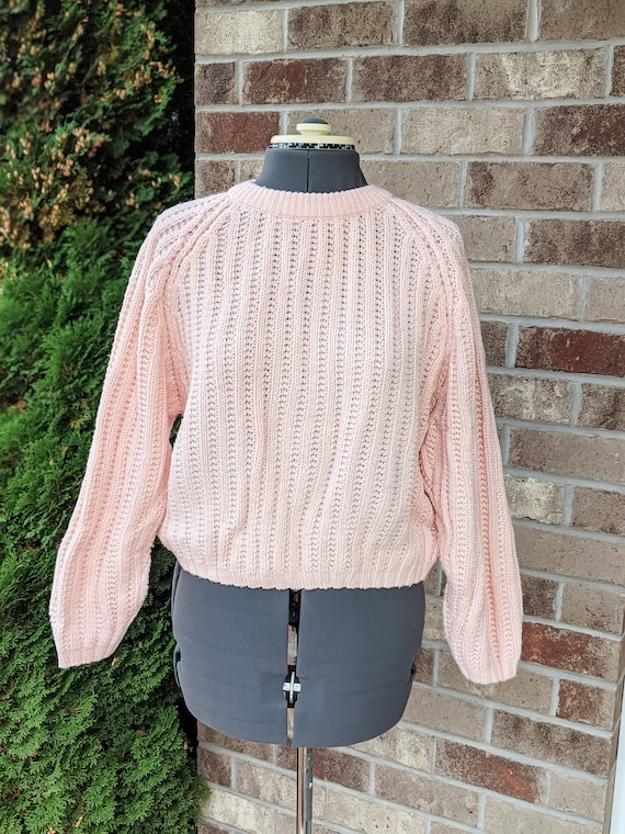 Vintage 80s- Pastel Sweater- Crop Top- Crop Sweate