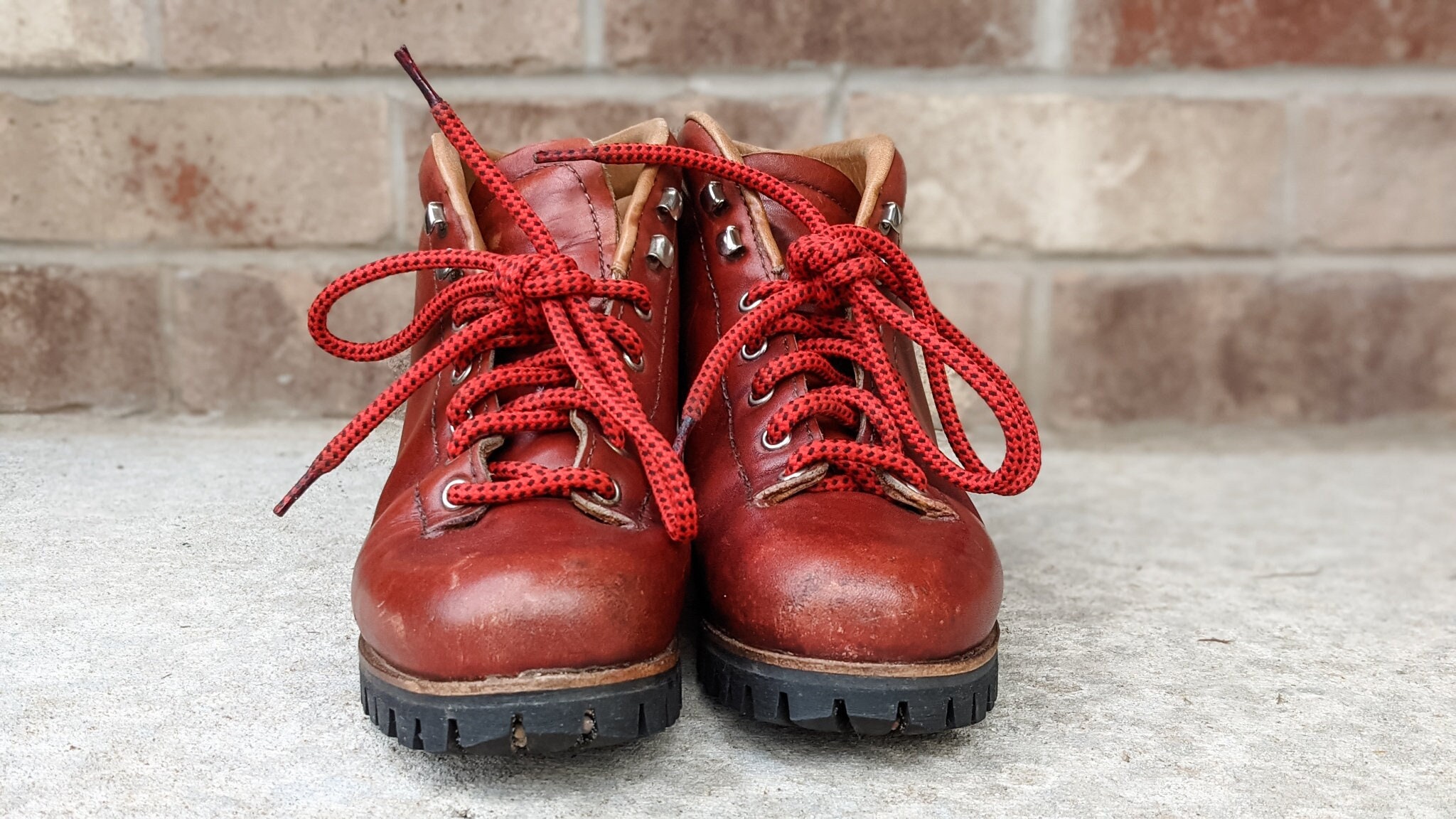 Vintage Vasque Sundowner Hiking Boots 7358 Cowhide Italy Size 6.5 men's ...