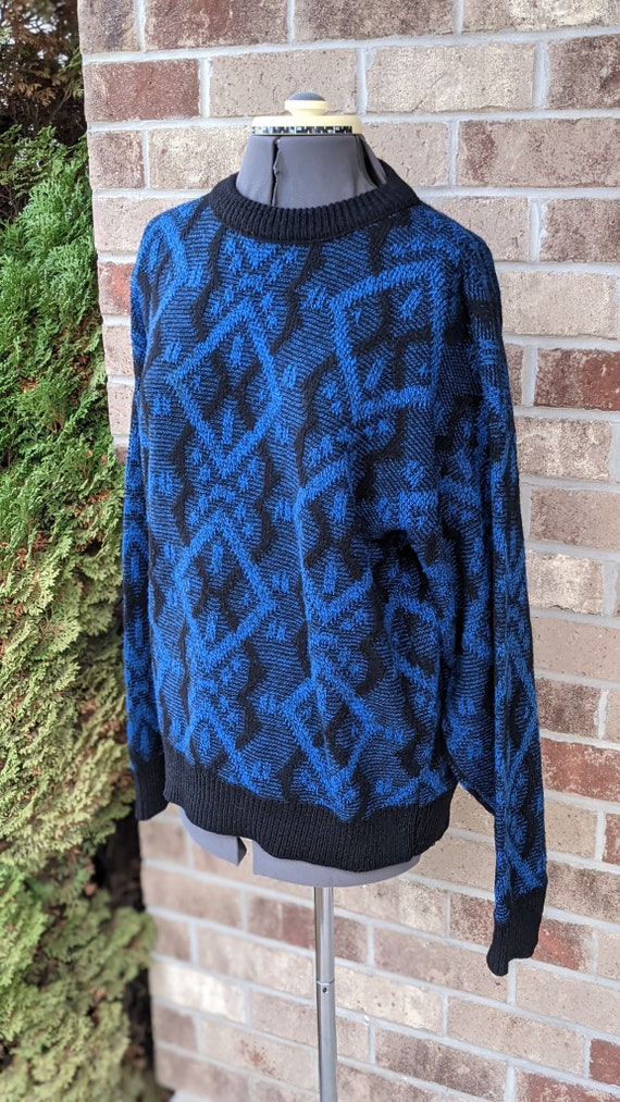 Vintage 80s- 90s- Graphix Men's Sweater- Geometri… - image 4