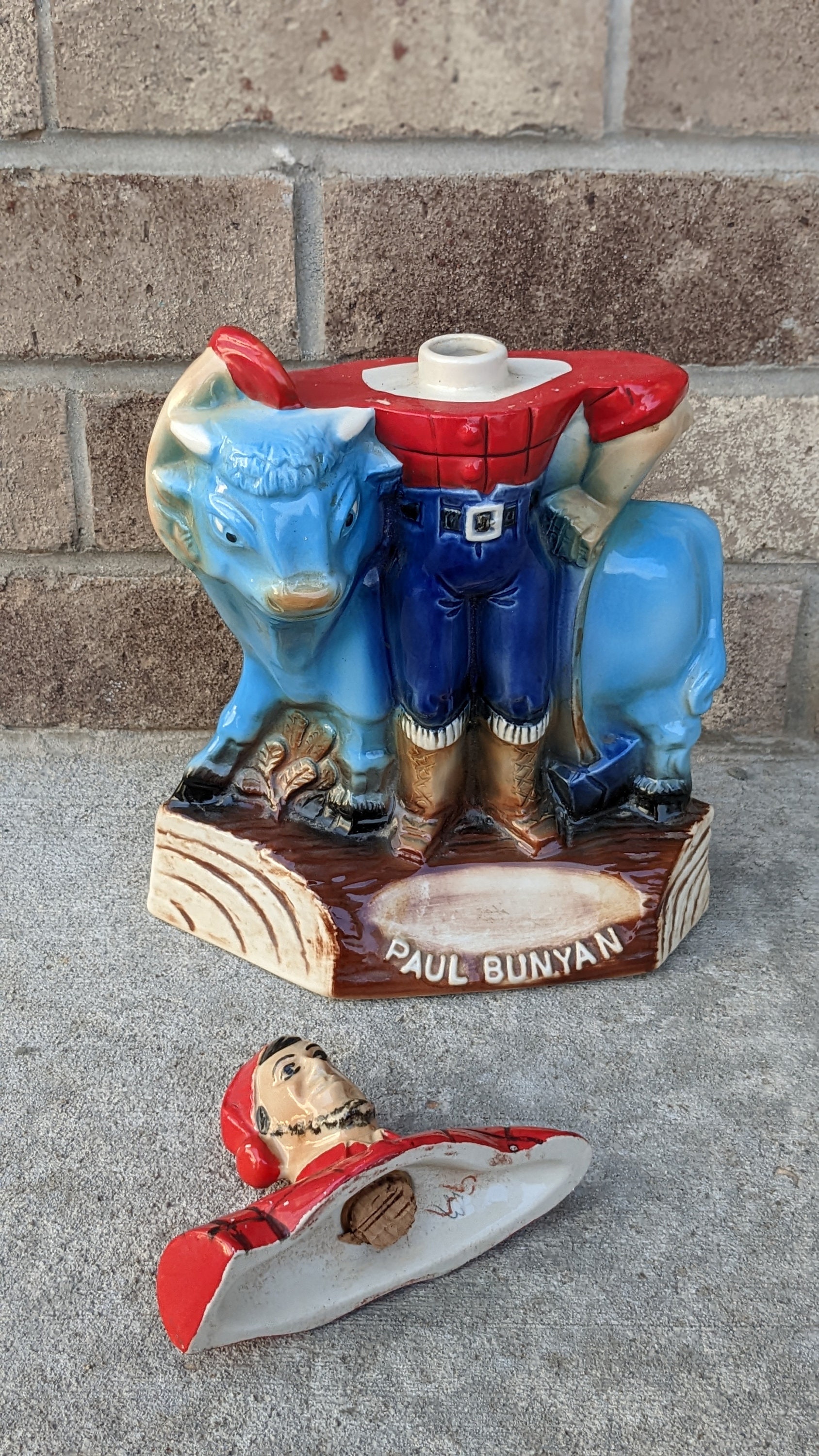 Vintage 70s Paul Bunyan Decanter Royal Haliburton Retro Etsy