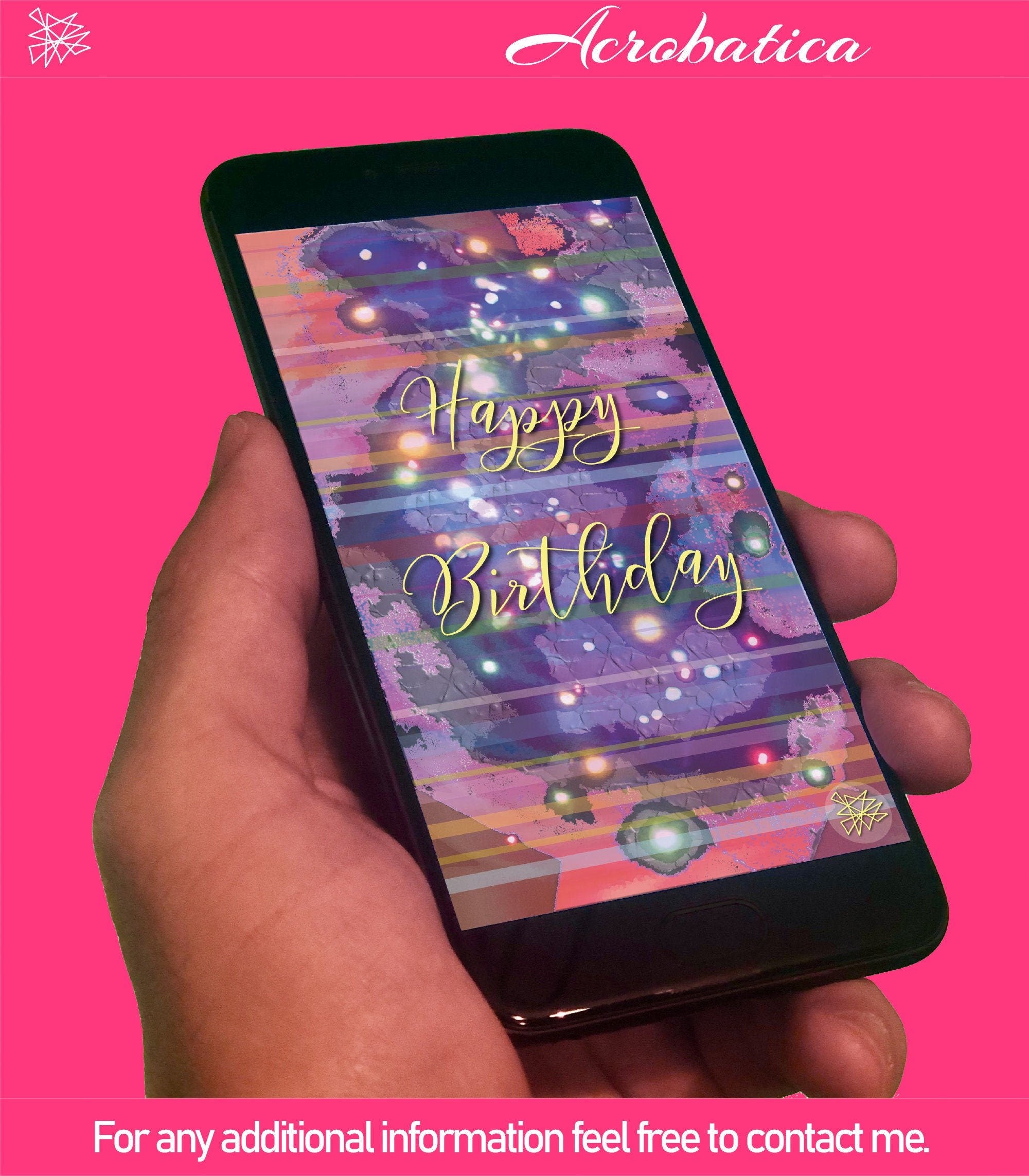 Birthday eCard Electronic Birthday Card Digital Birthday Etsy