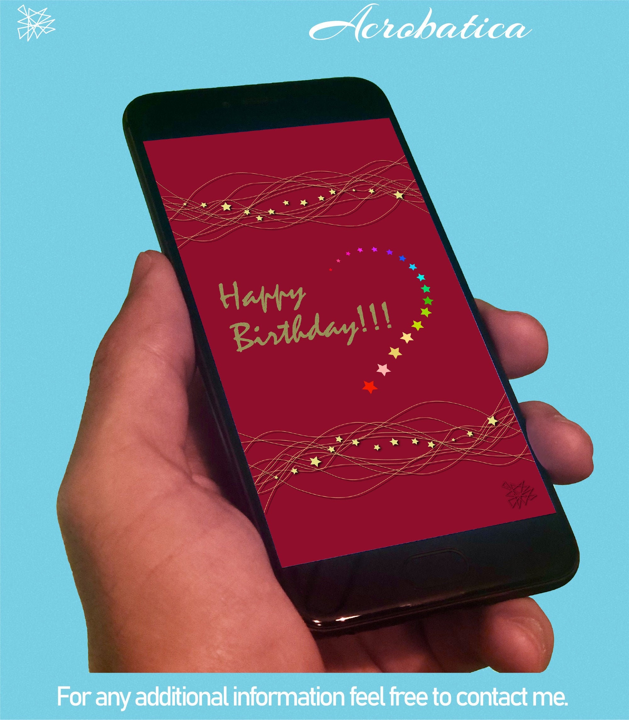 Birthday eCard Electronic Birthday Card Digital Birthday Etsy