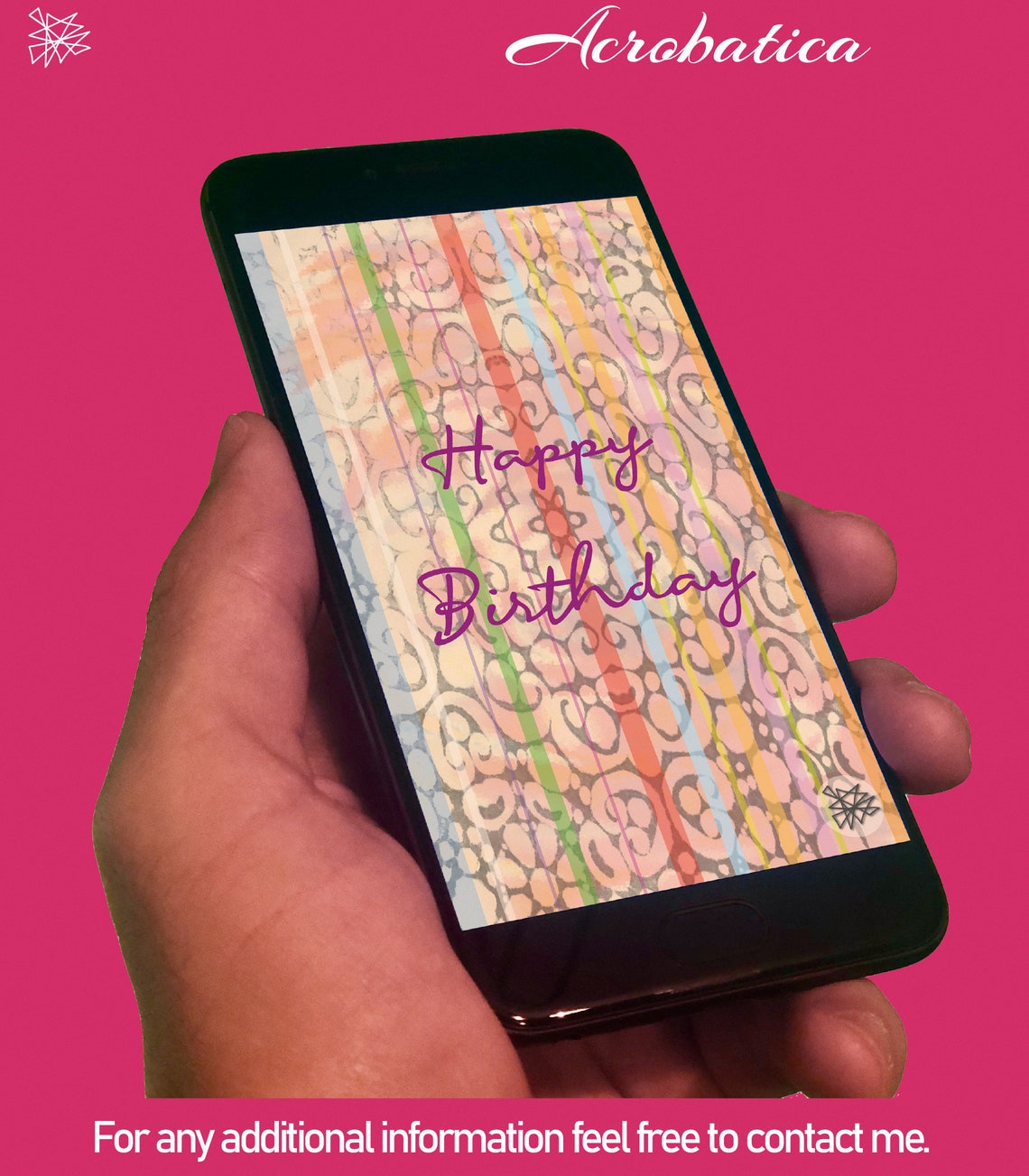 Birthday eCard Electronic Birthday Card Digital Birthday Etsy