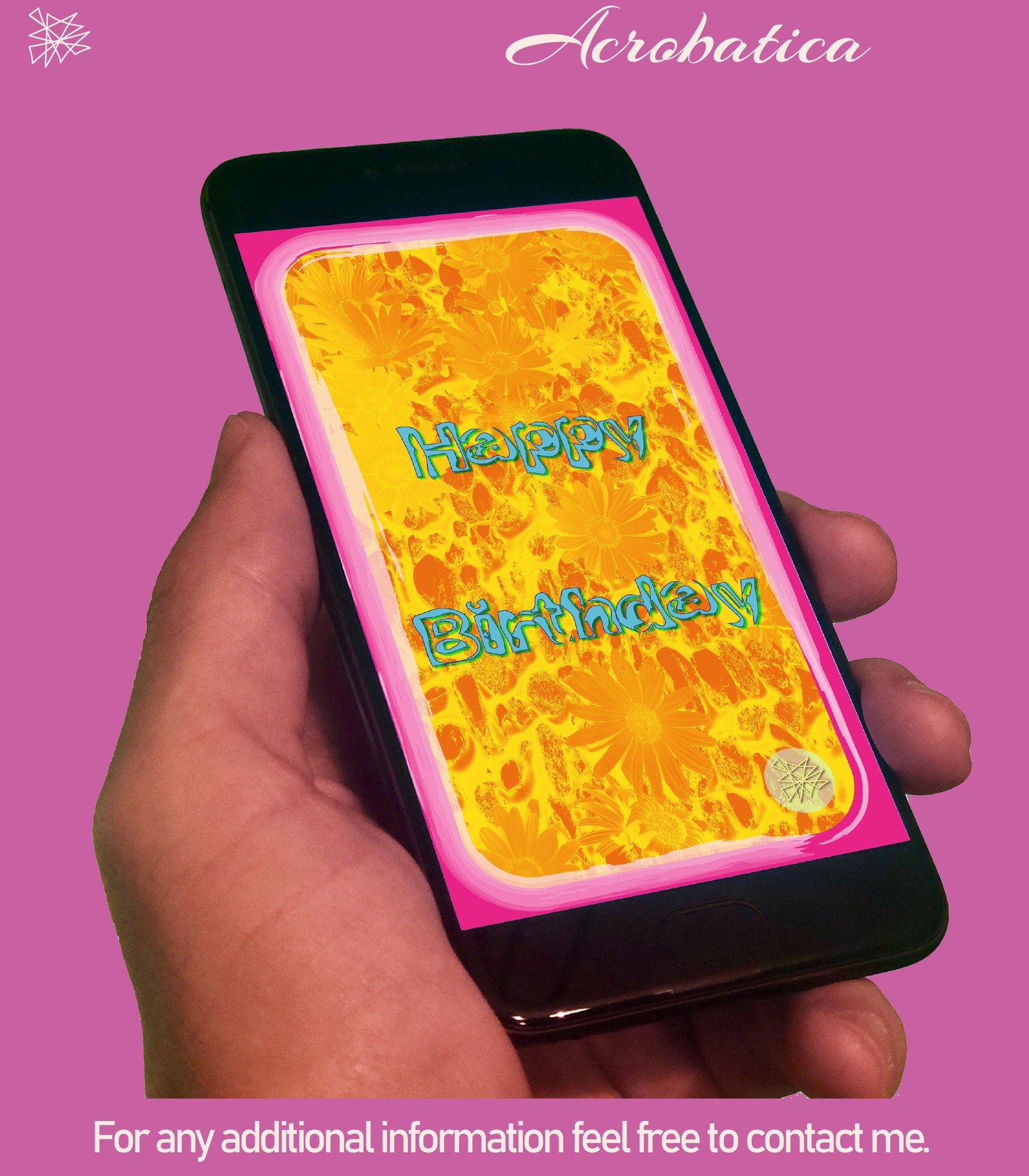 Birthday Ecard Electronic Birthday Card Digital Birthday Etsy