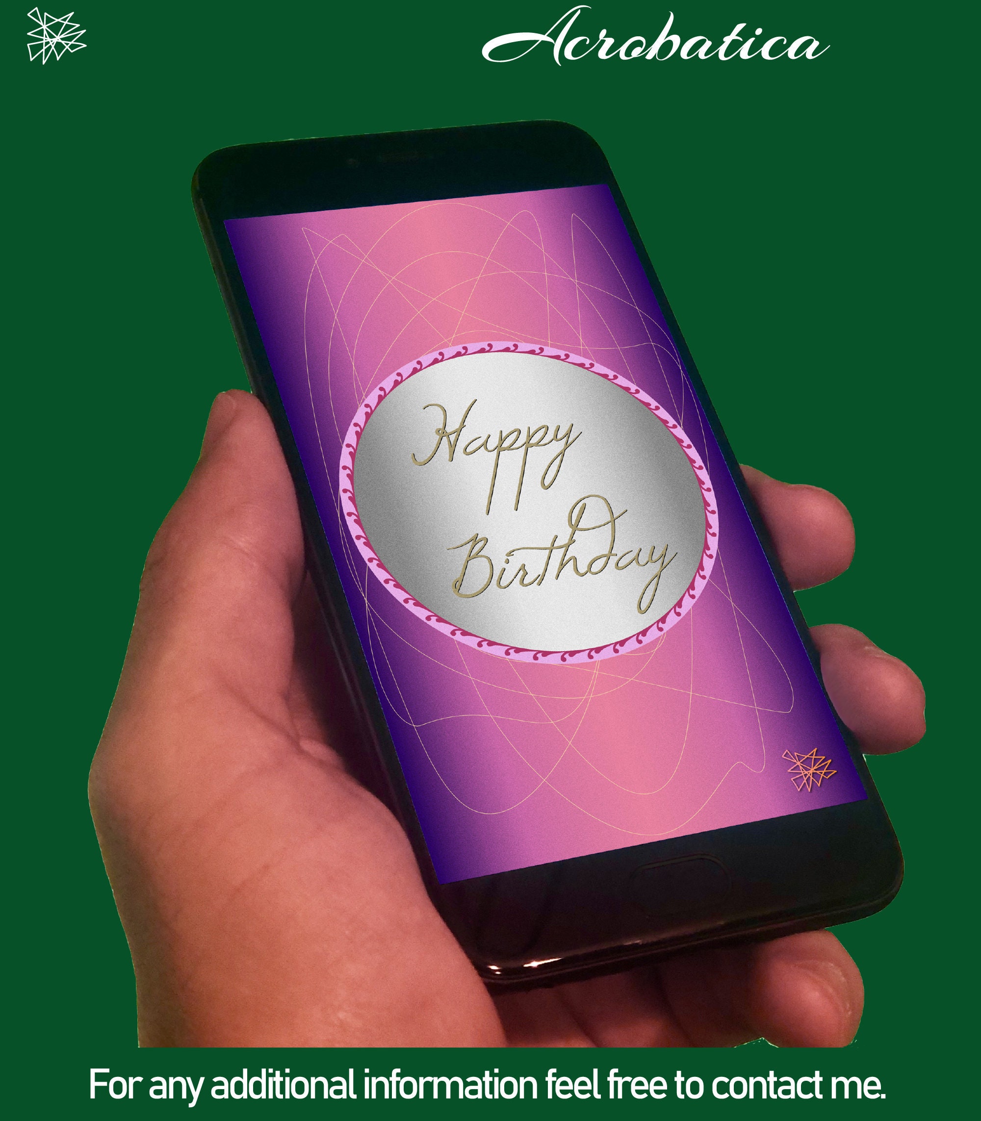Birthday eCard Electronic Birthday Card Digital Birthday Etsy