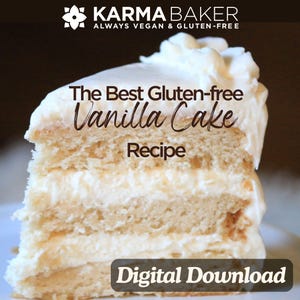 The Best Vegan and Gluten-free VANILLA CAKE RECIPE by Karma Baker