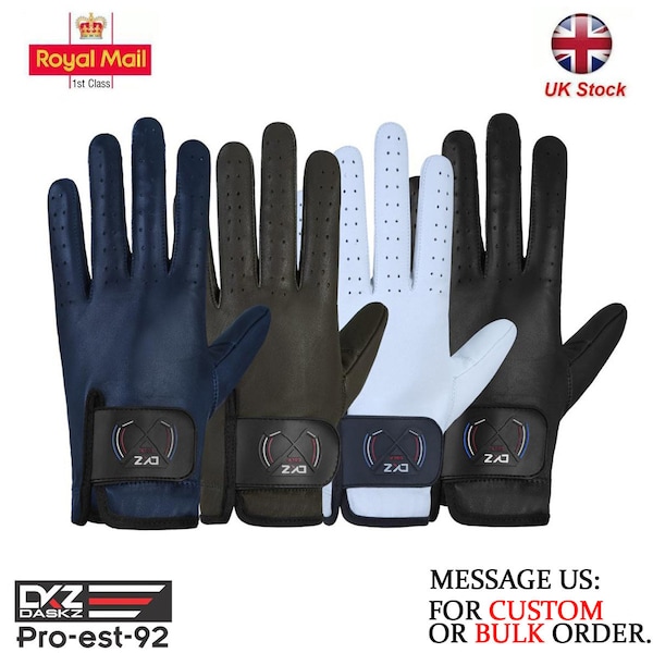 Dkz Men's Golf Glove 100% Aniline cow Leather All Weather Left Hand Ideal Gift Breathable Non-slip