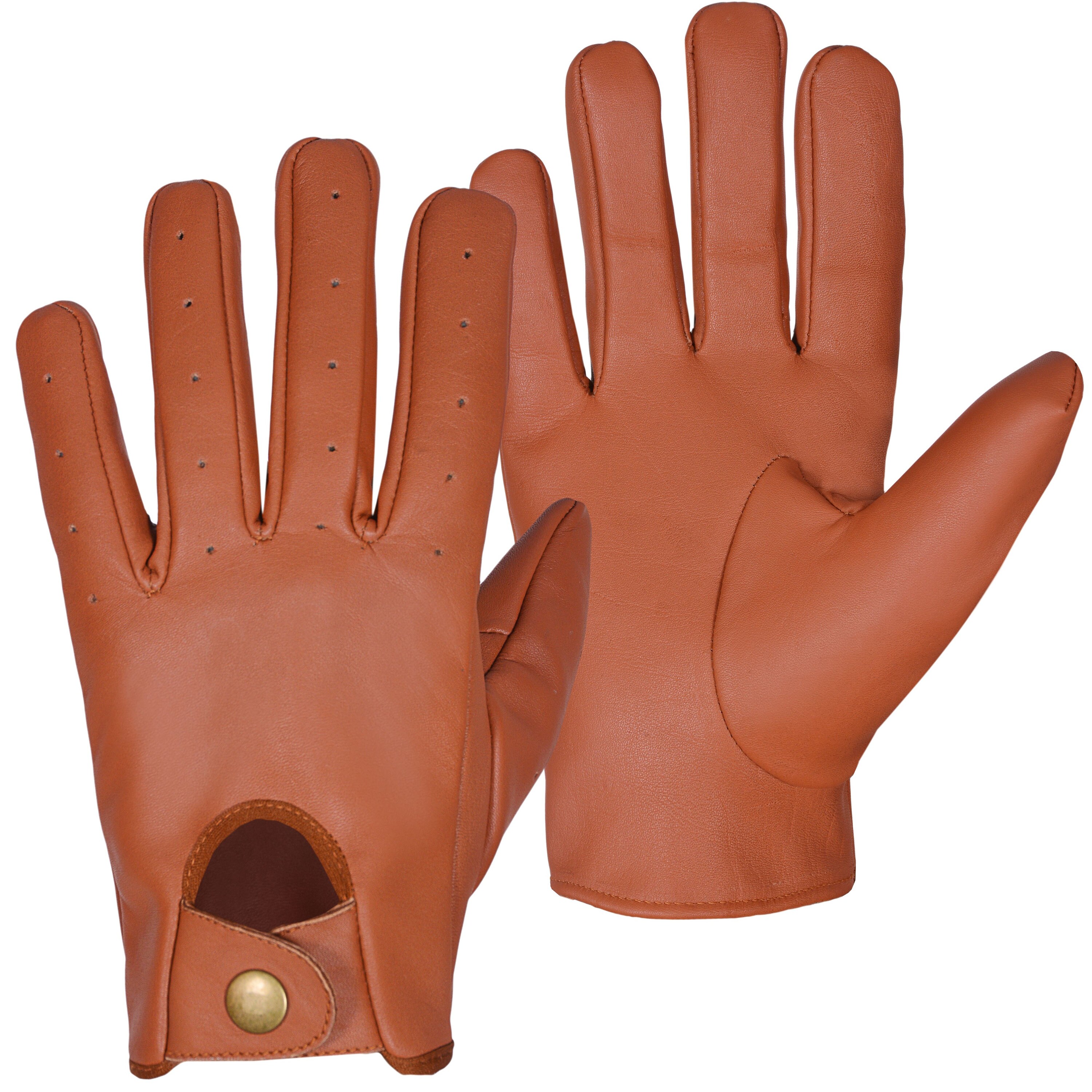 GearX Guanti da guida in morbida pelle per moto, da garage GearX Guanti da guida in morbida pelle per moto, da garage
