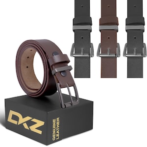 Leather belt 100% genuine Black / Brown 30”to 64” waist sizes