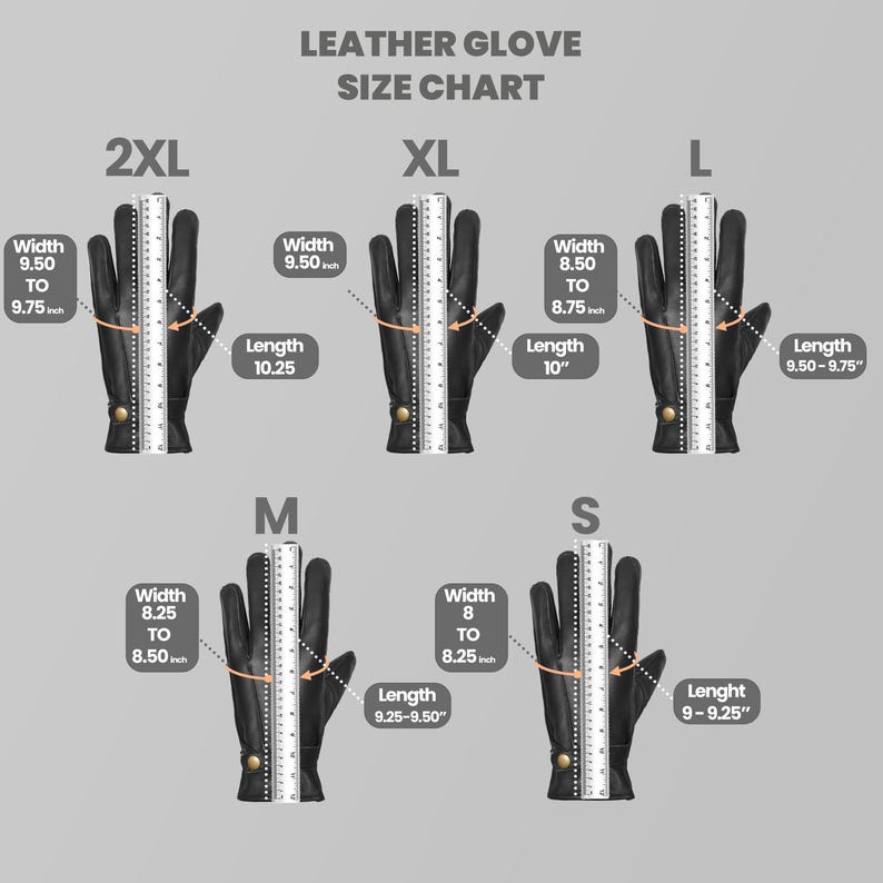 Aniline Leather Mens Gloves: Fleece Lined Winter Warm Gloves image 2