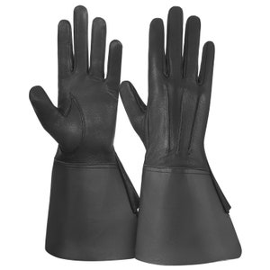 Gantelets / GANTS en cuir souple Piper drummer chevalier templier neufs Black Leather Gloves