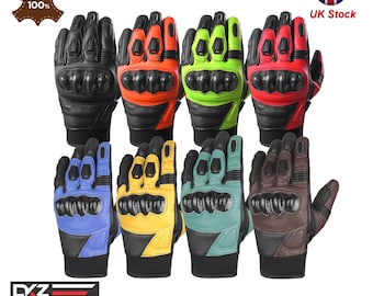 DKZ Leather Motorcycle Gloves Motorbike Thermal  Gloves summer Biker Gloves