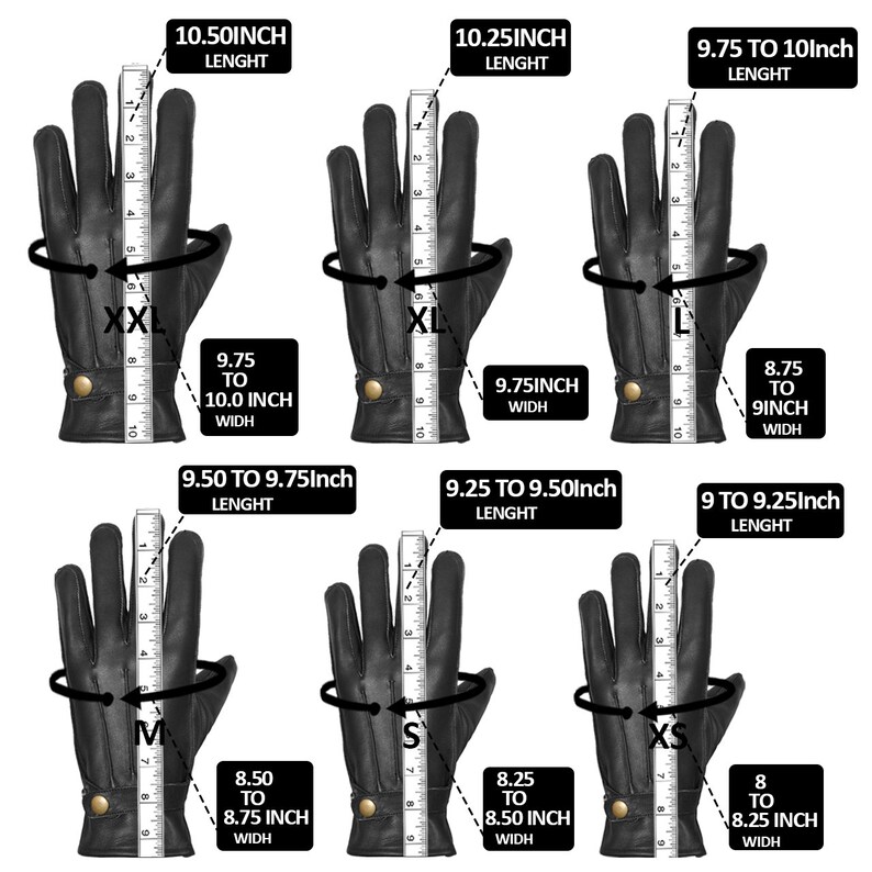 Mens Leather Gloves Soft Lined Fleece Winter Warm Outdoor Etsy