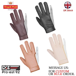 ARCHERS LEATHER 4 Finger Glove, Beige,Brown,Black,Dark Brown - &quot;Hunting Gloves&quot;