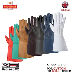 Leather Gauntlets: Long Cuff Gloves for Piper Drummer Band