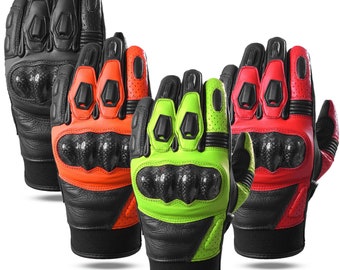 DKZ Leather Motorcycle Gloves Motorbike Thermal  Gloves summer Biker Gloves