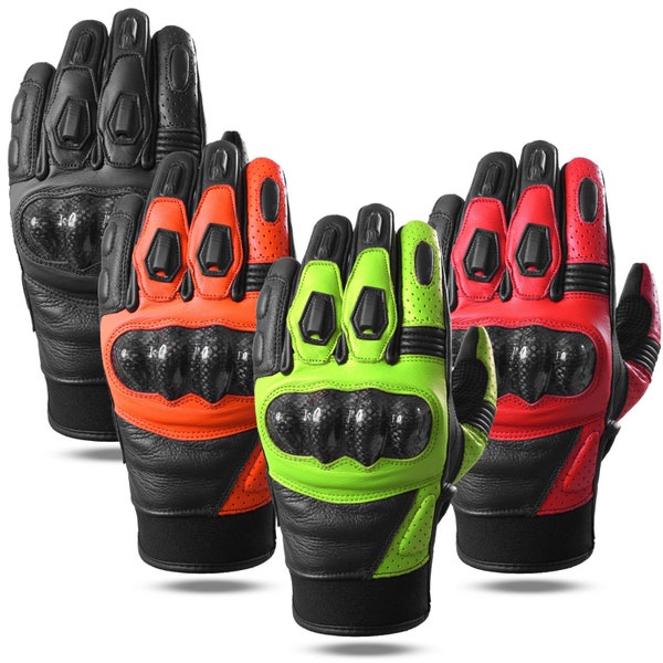 DKZ Leather Motorcycle Gloves Motorbike Thermal  Gloves summer Biker Gloves