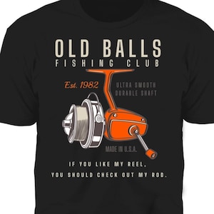 Funny Fishing Birthday Gift for Men, Old Balls Fishing Club Est. 1982, Funny 40th Birthday Gift for Fisherman, Fishing T-shirt for Dad