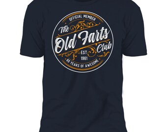 Men/'s 60th Birthday 1961 Old Farts Club Gag Gift Men/'s Old Farts Club Official Member 60th Birthday 1961 Gift T-Shirt
