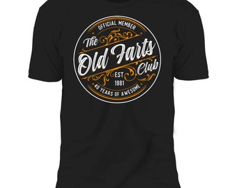 Men/'s 60th Birthday 1961 Old Farts Club Gag Gift Men/'s Old Farts Club Official Member 60th Birthday 1961 Gift T-Shirt