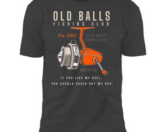 Funny Fishing Birthday Gift for Men, Old Balls Fishing Club Est. 1982, Funny 40th Birthday Gift for Fisherman, Fishing T-Shirt for Dad