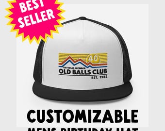 Personalized Men&#39;s 40th Birthday Trucker Hat