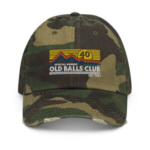 Distressed Mens 40th Birthday Hat for Old Balls Club Member, Born in ...
