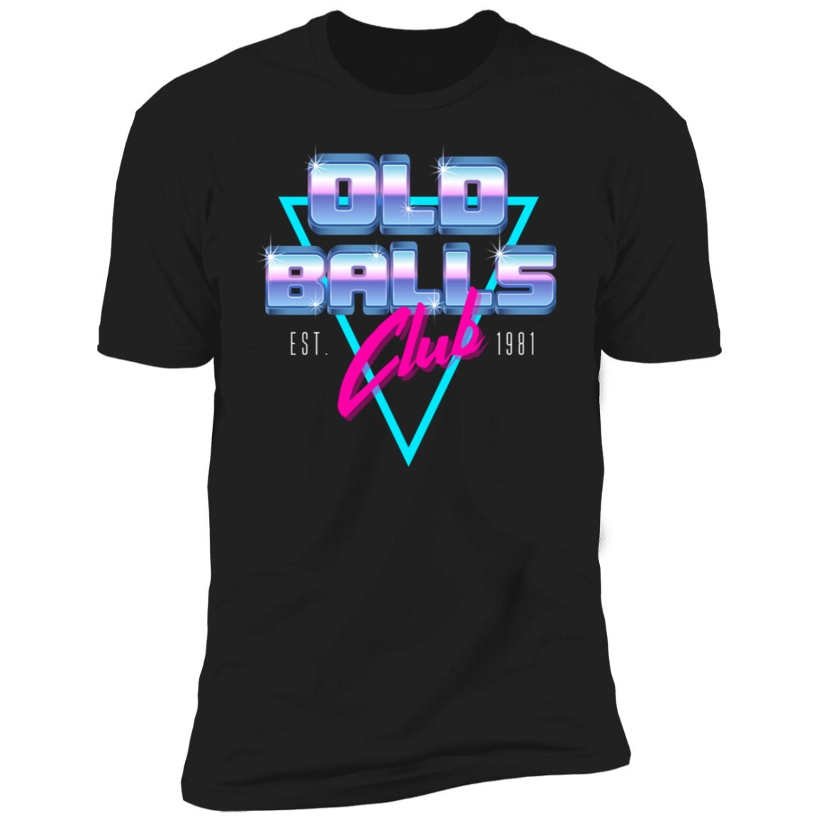 Men's Born in 1981 Retro 80s Style Birthday Gift for Him, Old Balls Club T-Shirt