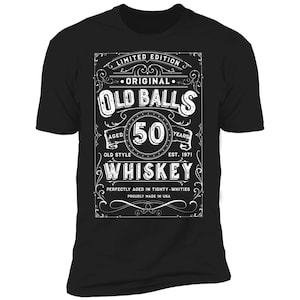 Herren 50. Geburtstag Geschenk für Whisky Trinker, Old Balls Club T-Shirt, Born in 1971, 50 Jahre alt, Lustiges 50. Whisky Geschenk für Papa