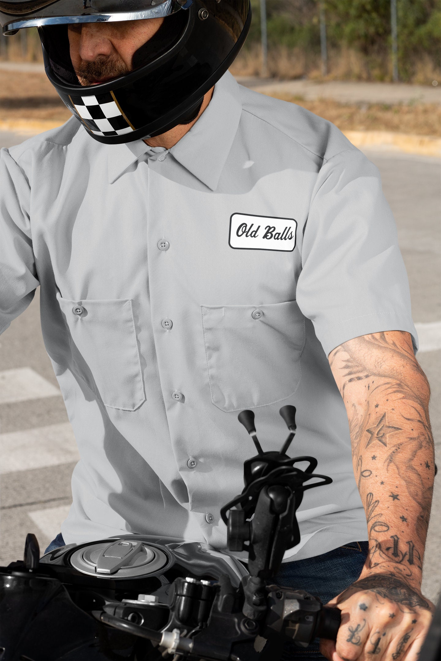 Custom Men's Name Tag Short Sleeve Work shirt for Old Etsy