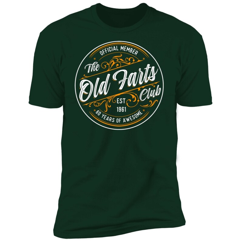 Men/'s 60th Birthday 1961 Old Farts Club Gag Gift Men/'s Old Farts Club Official Member 60th Birthday 1961 Gift T-Shirt