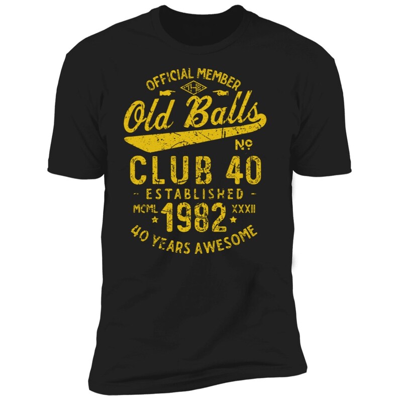 Men's Established 1982 Old Balls Club 40th Birthday Funny | Etsy