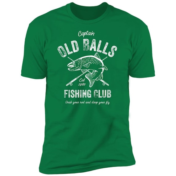 Funny Birthday Fishing Gift for Dad, Mens 40th Birthday Gift T-Shirt, Old Balls Club Gag Gift, Fishing Gift for Dad, 1980 Birthday T-Shirt