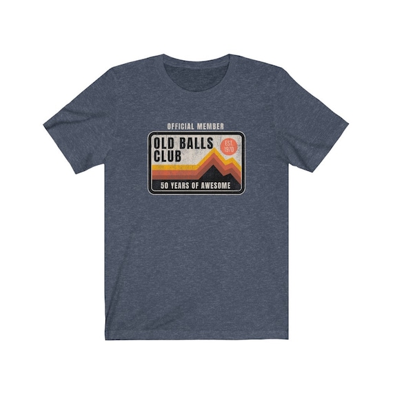 Mens Over the Hill 50th Birthday Old Balls Club for Beer Lover T-Shirt Funny 50th Birthday Old Balls Novelty Gag Gift