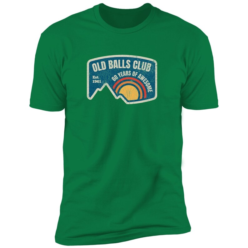 Mens Old Balls Club 60th Birthday Gift Retro 1961 60 Years Awesome T-Shirt