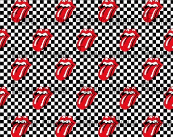Rolling Stones Rock 'n' Roll Dog Collar - Handmade, Adjustable, 1" Or 5/8" Wide