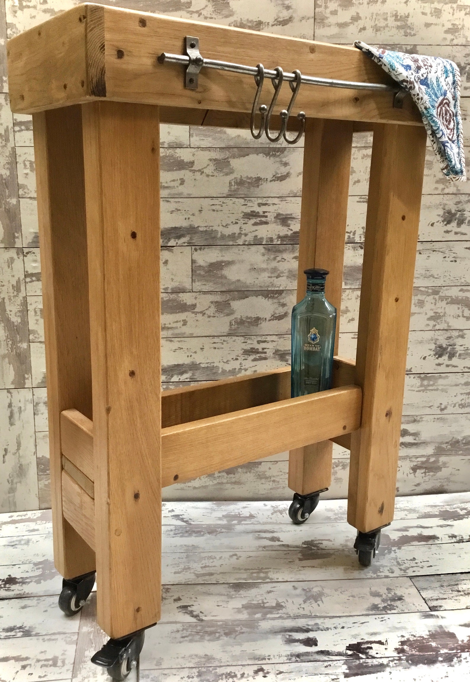 Summer Sale Solid OAK Butchers Block Hand Made Country Chunky Etsy