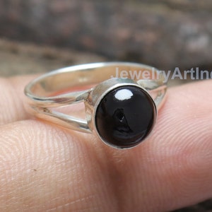 Onyx Silver Ring, Black Onyx Ring, 925 Sterling Silver Ring, Handmade Ring, Statement Ring for Women, Promise Ring, Boho Ring, Gift for Her