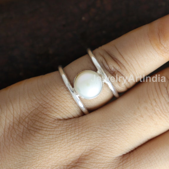 Natural Pearl Ring, 925 Sterling Silver Ring Women, White Gemstone, Heart  Ring, Boho Jewellery, June Birthstone, Propose Ring, Everyday Ring - Etsy