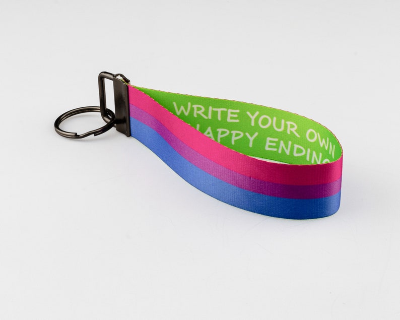 Bisexual Keychain Bisexual Flag Love is Love Wristlet Keychain Bisexual Pride Resist and Persist