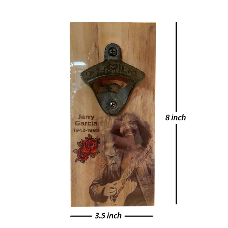 Jerry Garcia Wood Wall Hanging Bottle Opener Etsy