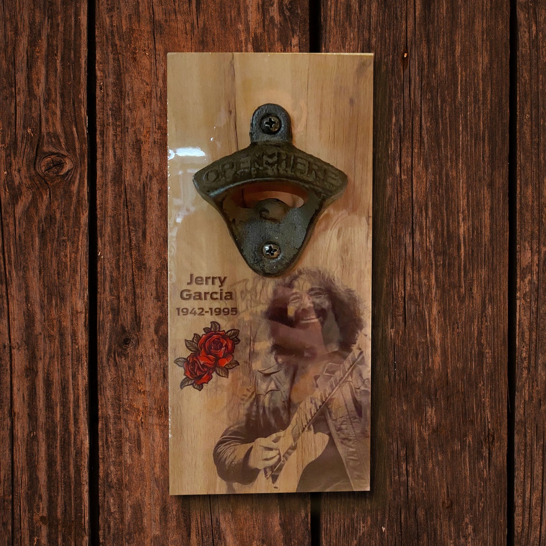 Jerry Garcia Wood Wall Hanging Bottle Opener Etsy