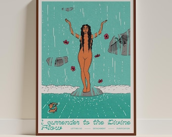 Letting Go Print - Sacred Altar Art, Göttin, Affirmation, Selbstliebe, spirituelle Wanddekoration